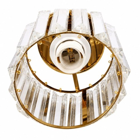 Plafon CARO złoty połysk - elegancka lampa sufitowa z kryształkami 12,5 cm