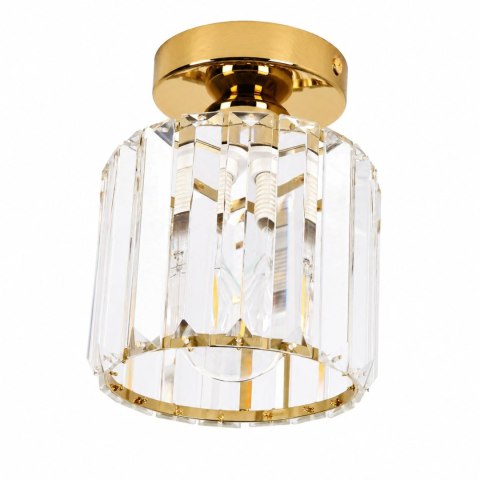 Plafon CARO złoty połysk - elegancka lampa sufitowa z kryształkami 12,5 cm
