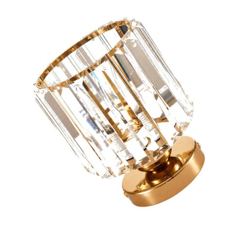 Plafon CARO złoty połysk - elegancka lampa sufitowa z kryształkami 12,5 cm