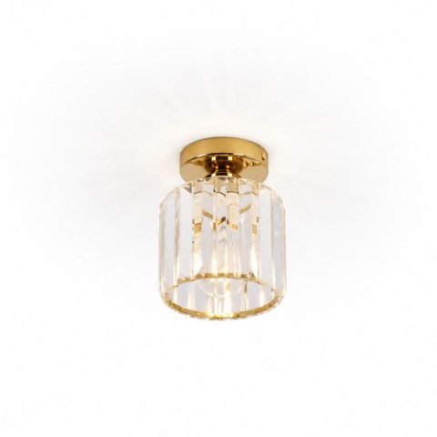 Plafon CARO złoty połysk - elegancka lampa sufitowa z kryształkami 12,5 cm