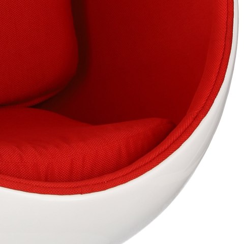 Fotel Ovalia Chair biało czerwony