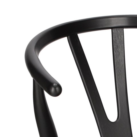 Krzesło Wicker Czarne czarny inspirowany Wishbone