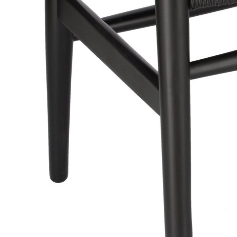 Krzesło Wicker Czarne czarny inspirowany Wishbone