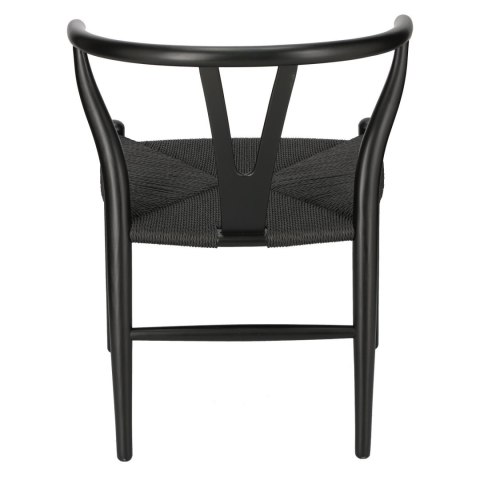 Krzesło Wicker Czarne czarny inspirowany Wishbone