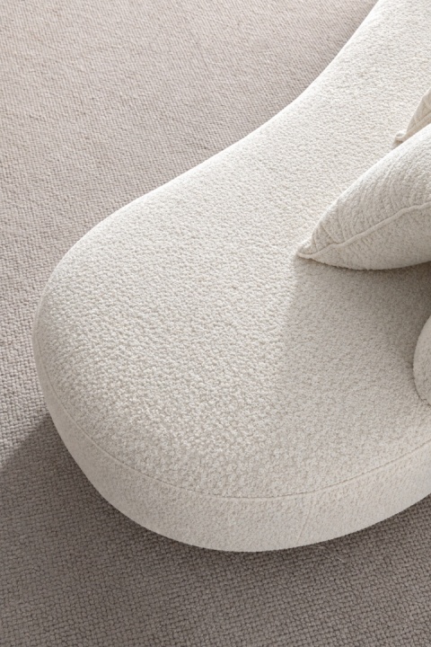 Sofa Nua N71-1 - ecru / szczotkowane złoto