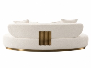 Sofa Nua N71-1 - ecru / szczotkowane złoto