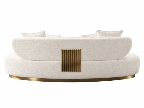 Sofa Nua N71-1 - ecru / szczotkowane złoto
