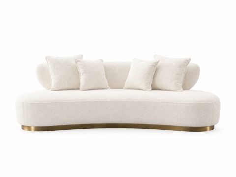Sofa Nua N71-1 - ecru / szczotkowane złoto