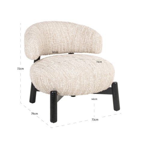 Fotel RICHMOND Ornella beżowy - beige angora