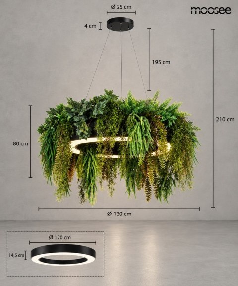 MOOSEE lampa wisząca GARDENS 160 czarna