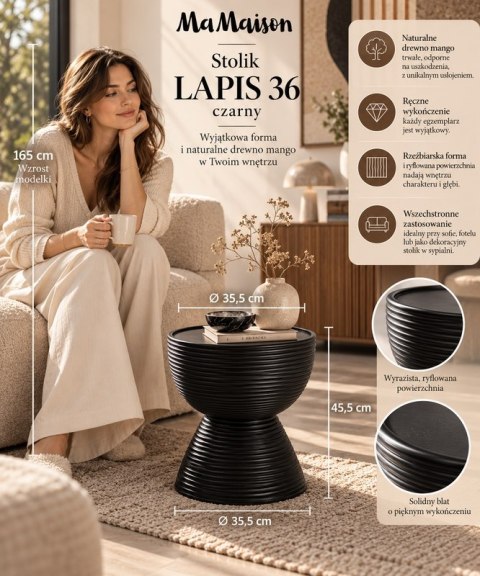 MaMaison stolik LAPIS 36 czarny
