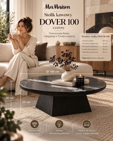 MaMaison stolik kawowy DOVER 100 czarny