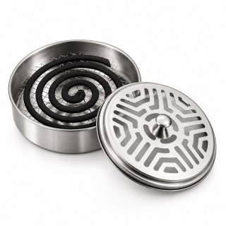 Pojemnik na spirale / kadzidełka CAPPY srebrny