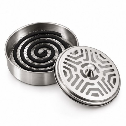 Pojemnik na spirale / kadzidełka CAPPY srebrny