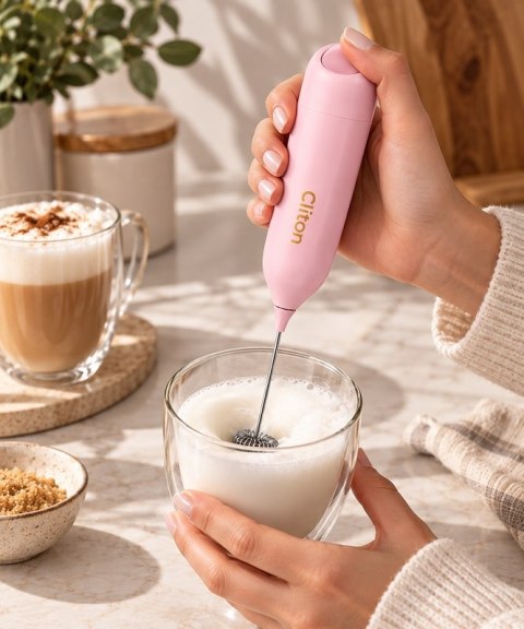 Spieniacz do mleka SHP FOAMER różowy