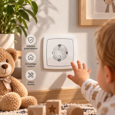Zestaw 10 sztuk zabezpieczeń do gniazdka SHP Child Protect BUZZ biały