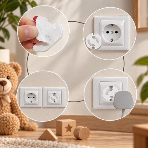 Zestaw 10 sztuk zabezpieczeń do gniazdka SHP Child Protect BUZZ biały