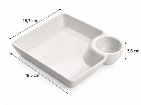Zestaw 4 talerzyków na przekąski SHP TAPAS biały