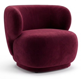 Fotel do salonu Alice - burgundowy velvet