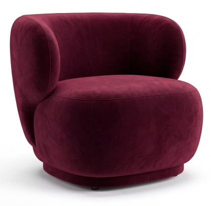 Fotel do salonu Alice - burgundowy velvet