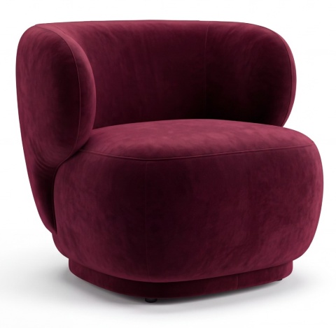 Fotel do salonu Alice - burgundowy velvet