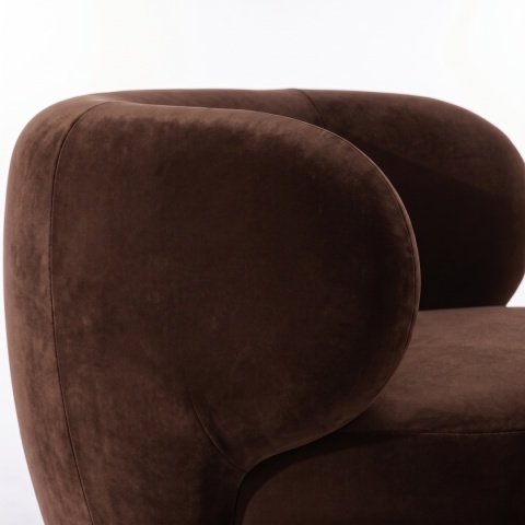 Fotel do salonu Alice - czekoladowy velvet
