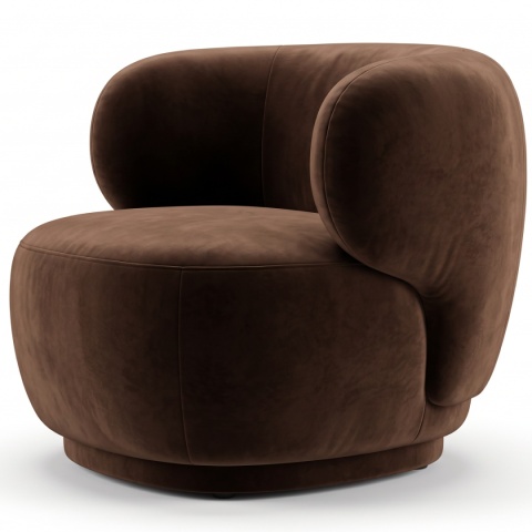 Fotel do salonu Alice - czekoladowy velvet