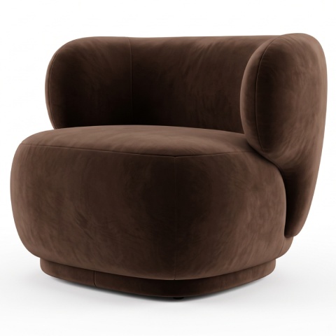 Fotel do salonu Alice - czekoladowy velvet