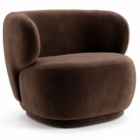 Fotel do salonu Alice - czekoladowy velvet