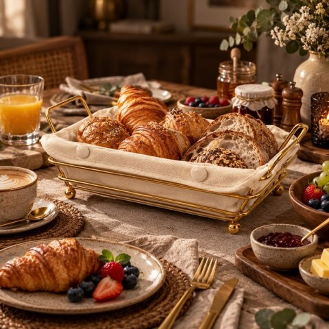 Koszyk na pieczywo SHP BREADY złoty