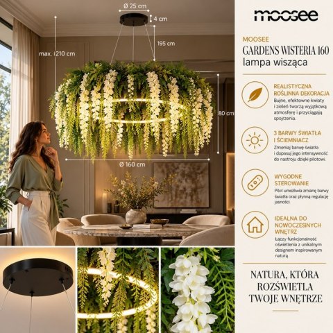 MOOSEE lampa wisząca GARDENS WISTERIA 160