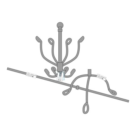 Wieszak podłogowy Loop szary Wieszak podłogowy Loop szary