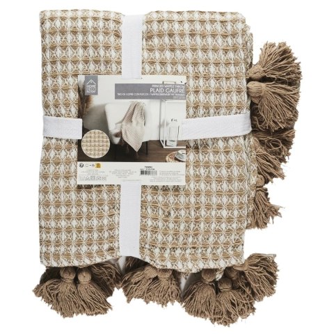 Koc/ Pled Honeycomb beżowy120x150cm Koc/ Pled Honeycomb beżowy120x150cm