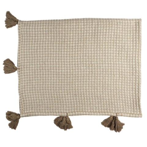 Koc/ Pled Honeycomb beżowy120x150cm Koc/ Pled Honeycomb beżowy120x150cm
