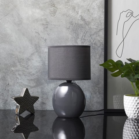Lampa ceramiczna owalna grafitowa Lampa ceramiczna owalna grafitowa