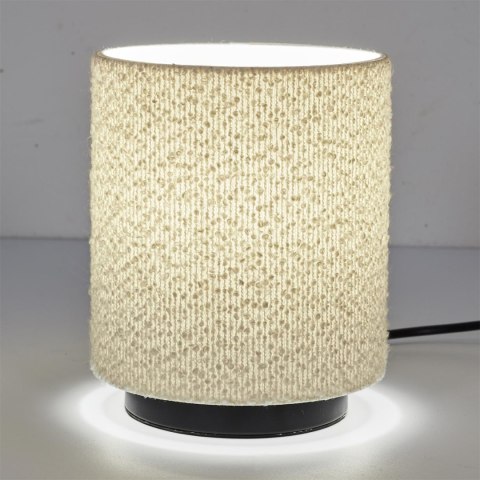 Lampa stołowa z kloszem boucle biała Lampa stołowa z kloszem boucle biała