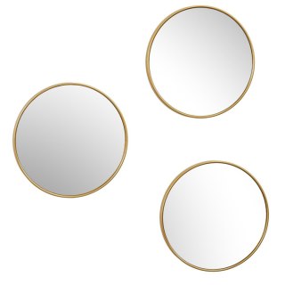 Zestaw 3 luster Toronto złotych, okrągłych 26cm