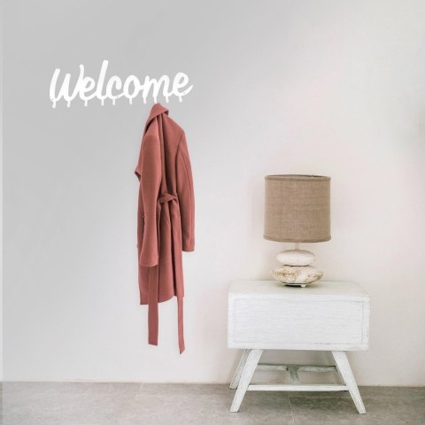 Wieszak ścienny Welcome biały Wieszak ścienny Welcome biały