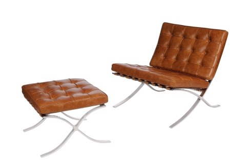 Fotel BA1 brązowy jasny vintage Fotel BA1 brązowy jasny vintage