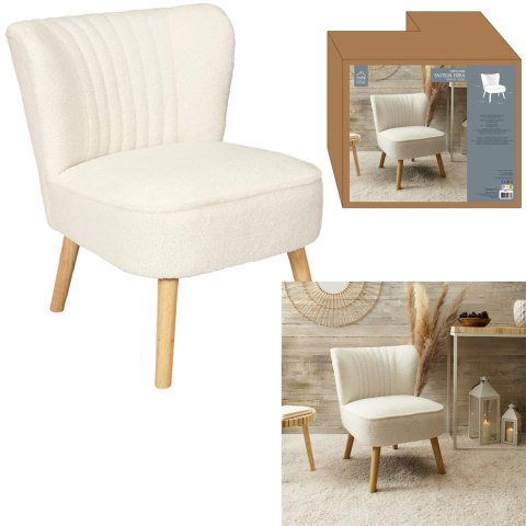 Fotel Erika biały boucle Fotel Erika biały boucle