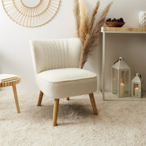 Fotel Erika biały boucle Fotel Erika biały boucle