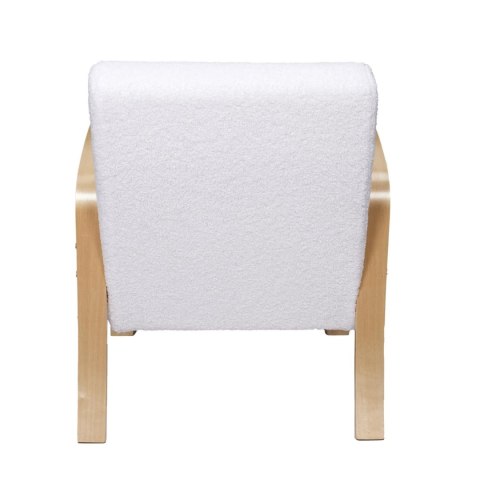 Fotel Hella boucle biały/ naturalny Fotel Hella boucle biały/ naturalny