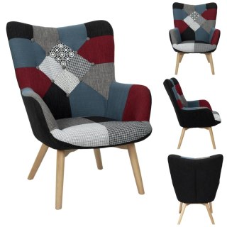 Fotel Uszak szeroki patchwork