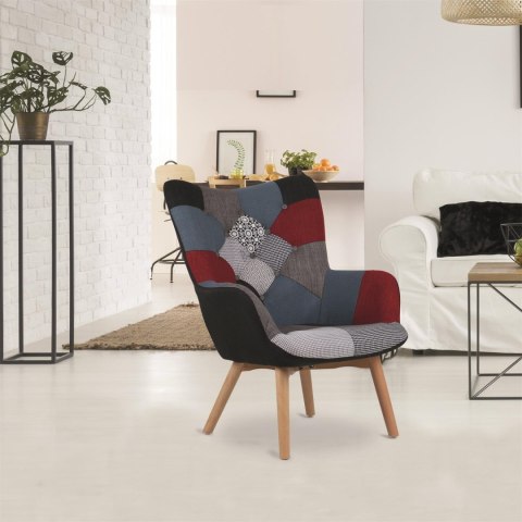Fotel Uszak szeroki patchwork Fotel Uszak szeroki patchwork
