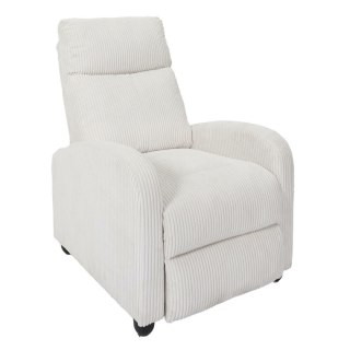 Fotel rozkładany Recliner Dream biały sztruks