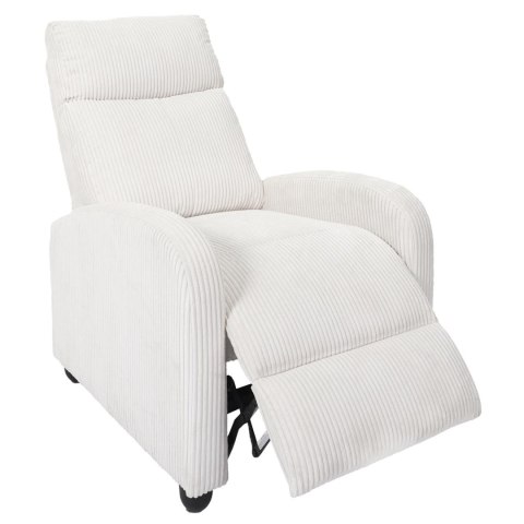 Fotel rozkładany Recliner Dream biały sztruks Fotel rozkładany Recliner Dream biały sztruks