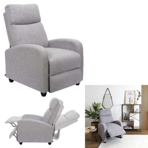 Fotel rozkładany Recliner Dream szary Fotel rozkładany Recliner Dream szary
