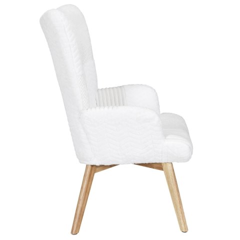 Fotel uszak Helsinki biały patchwork