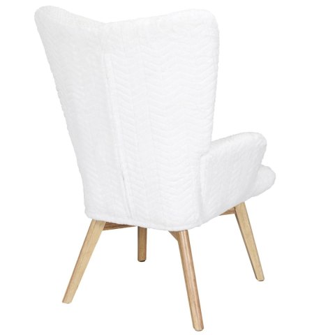 Fotel uszak Helsinki biały patchwork