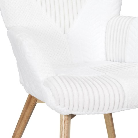 Fotel uszak Helsinki biały patchwork